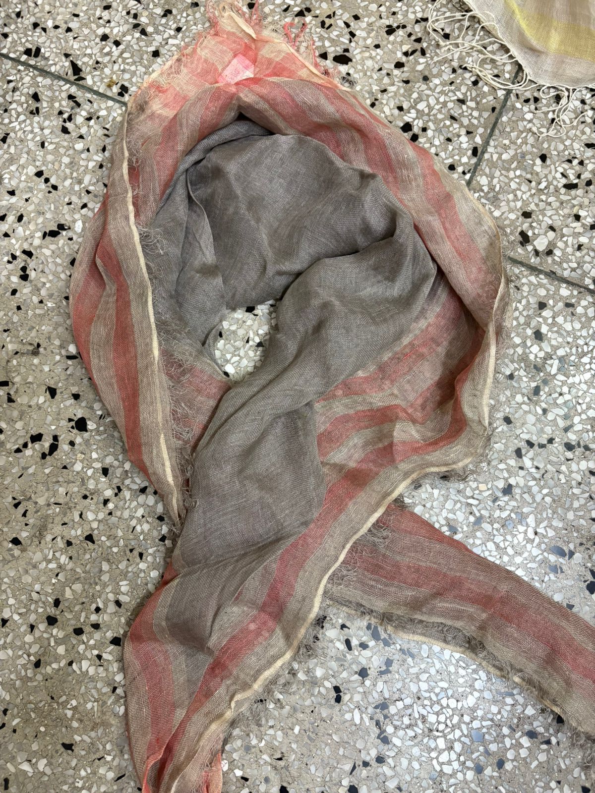 Linen square scarf